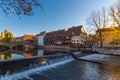 Nuremberg-Germany-river Pegnitz in downtown Royalty Free Stock Photo