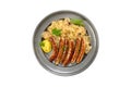 Nuremberg sausages with sauerkraut