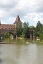 Schlayer tower in old fortification in Nuremberg, Germany Royalty Free Stock Photo
