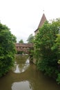 Schlayer tower in old fortification in Nuremberg, Germany Royalty Free Stock Photo