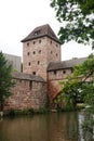 Schlayer tower in old fortification in Nuremberg, Germany Royalty Free Stock Photo