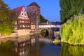 Nuremburg, Germany at Hangman`s Bridge Royalty Free Stock Photo