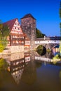 Nuremberg, Germany at Hangman`s Bridge