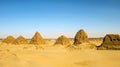 Nuri pyramids in desert, Napata Karima region , Sudan Royalty Free Stock Photo