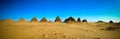 Nuri pyramids in desert in Napata, Karima region , Sudan Royalty Free Stock Photo