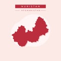 Vector illustration vector of Nuristan map Afghanistan Royalty Free Stock Photo
