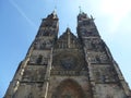 Nurnberg Cahtedral with blue sky Royalty Free Stock Photo
