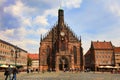 NURNBERG, GERMANY - JULY 13 2014: Hauptmarkt, the central square