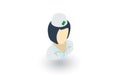 Nurse avatar, doctor isometric flat icon. 3d vector