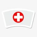 Nurse cap icon sticker Royalty Free Stock Photo