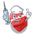 Nurse choclate heart box in shape mascot