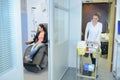 Nurse collecting senior patients blood