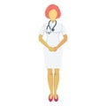 Nurse Color Vector Illustration icons which can easily modified or edited