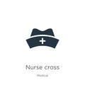 Nurse cross icon vector. Trendy flat nurse cross icon from medical collection isolated on white background. Vector illustration Royalty Free Stock Photo