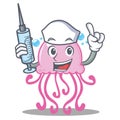 Nurse cute jellyfish character cartoon