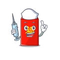 Nurse cute red envelope on nurse isolated mascot