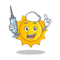 Nurse cute sun character cartoon