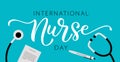 NURSE DAY. International holiday. 12 May. Hand lettering vector illustration.