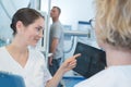 nurse and doctor discussing patients xray Royalty Free Stock Photo