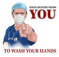 Nurse Doctor Pointing Your Country Needs You Royalty Free Stock Photo