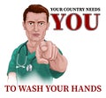 Nurse Doctor Pointing Your Country Needs You Royalty Free Stock Photo