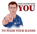 Nurse Doctor Pointing Your Country Needs You Royalty Free Stock Photo