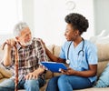 nurse doctor senior care caregiver help assistence retirement home nursing elderly man woman health support african