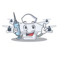 Nurse drone toy in cartoon school bag Royalty Free Stock Photo