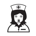 Nurse Face emotion Icon Illustration sign design