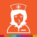 Nurse Face emotion Icon Illustration sign design