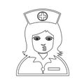 Nurse Face emotion Icon Illustration sign design