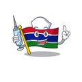 Nurse flag gambia mascot shape the character