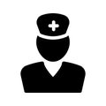 Nurse glyph vector icon