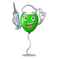 Nurse green baloon on left corner mascot
