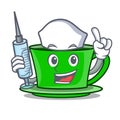 Nurse green tea character cartoon