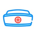 nurse hat cap color icon vector illustration Royalty Free Stock Photo