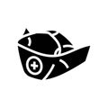 nurse hat cap glyph icon vector illustration Royalty Free Stock Photo