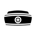 nurse hat cap glyph icon vector illustration Royalty Free Stock Photo