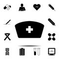 nurse hat icon. Simple glyph vector element of Medecine set icons for UI and UX, website or mobile application Royalty Free Stock Photo