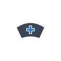 Nurse Hat related vector glyph icon. Royalty Free Stock Photo