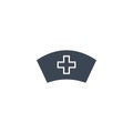 Nurse Hat related vector glyph icon. Royalty Free Stock Photo