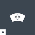 Nurse Hat related vector glyph icon. Royalty Free Stock Photo