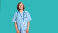 Nurse having burst of laughter at work Royalty Free Stock Photo