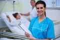 Nurse holding a clipboard Royalty Free Stock Photo