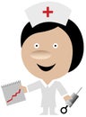 Nurse holding a journal and a syringe
