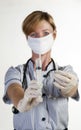 Nurse holding a syringe Royalty Free Stock Photo