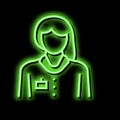 nurse homecare service neon glow icon illustration