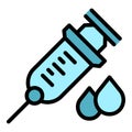 Nurse injection icon vector flat