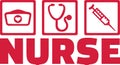 Nurse job icons and job title