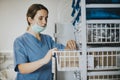 Nurse looking for medical supplies Royalty Free Stock Photo